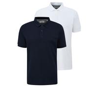 s.Oliver Mens Polo Shirt 2-Pack Basic, Pique Collar, Cotton, Solid