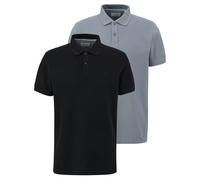 s.Oliver Mens Polo Shirt 2-Pack Basic, Pique Collar, Cotton, Solid