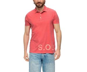 s.Oliver Men's Polo Shirt with Label Print, Orange 2507, XL