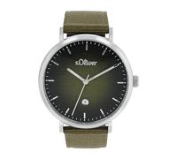 s.Oliver Men's Quartz Watch Stainless Steel with Nylon Strap - 2034602