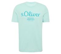 S.Oliver Men's T-Shirt - Basic, Logo Print, Round Neck, Cotton