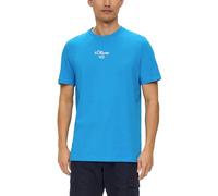 s.Oliver Men's T-Shirt with Logo Print, Blue Green 62d1, S
