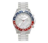 s.Oliver Men's Watch - Round - Silver - 41 mm - Metal Watch with Quartz Movement on Stainless Steel Strap with Folding Clasp - Analogue Watch - 10 ATM Waterproof - Scratch-Resistant