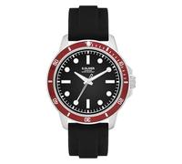 s.Oliver Men's Watch - Round - Silver - 42 mm - Metal Watch with Quartz Movement on Silicone Strap with Pin Buckle - Analogue Watch - 5 ATM Waterproof - Scratch-Resistant
