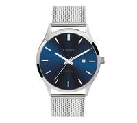 s.Oliver Men's Watch - Round - Silver - 42 mm - Metal Watch with Quartz Movement on Stainless Steel Strap with Folding Clasp - Analogue Watch - 5 ATM Waterproof - Scratch-Resistant