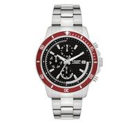 s.Oliver Men's Watch, Round, Silver, 42 mm, Metal Watch with Quartz Movement on Stainless Steel Strap with Folding Clasp, Analogue Watch, 5 ATM Waterproof, Scratch-Resistant