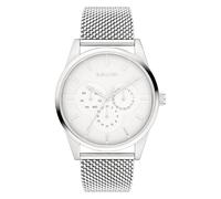 s.Oliver Men's Watch - Round - Silver - 42 mm - Metal Watch with Quartz Movement on Stainless Steel Strap with Folding Clasp - Analogue Watch - 3 ATM Waterproof - Scratch-Resistant