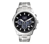 s.Oliver Men's Watch, Round, Silver, 44 mm, Metal Watch with Quartz Movement on Stainless Steel Strap with Folding Clasp, Analogue Watch, 5 ATM Waterproof, Scratch-Resistant
