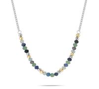 s.Oliver Necklace, elegant necklace made of polished stainless steel, silver, anchor chain, 47 cm, waterproof and skin-friendly