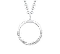 s.Oliver necklace with pendant made of stainless steel/925 sterling silver for women, necklace, with crystal, comes in a jewelry gift box