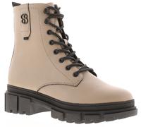 S Oliver Olive Ladies Beige and Black Ankle Boots, Size: 5