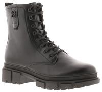 S Oliver Olive Women's Black Lace Up Boots, Size: 5