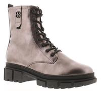 S Oliver Olive Womens Silver & Black Ankle Boots, Size: 4