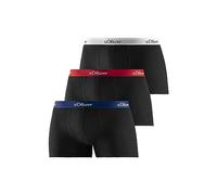 s.Oliver Men's Jh-34b_ls Boxer Shorts, 3 x Black countered, L (Pack of 3)