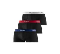 s.Oliver Men's Jh-34h_ls Boxer Shorts, 3 x Black countered, M (Pack of 3)