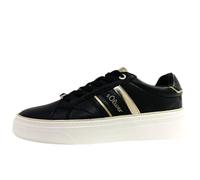 s.Oliver Platform Sneaker with Logo Detail, 99d5 black, 8 UK