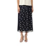s.Oliver Pleated Mesh Midi Skirt with Jersey Lining, 59A3_Navy, 8