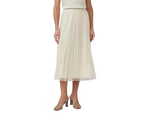s.Oliver Pleated Midi Mesh Skirt with Jersey Lining, 9303_Beige, 14