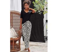 s.Oliver Printed Long Pyjamas Black Print