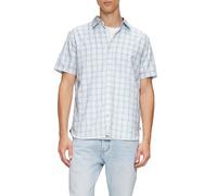 s.Oliver Regular fit: Checked Short-Sleeved Shirt with Structure, 01n1_White, L