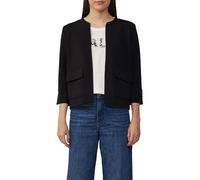 s.Oliver Relaxed Fit Scuba Jacket with 3/4 Sleeves, Black, 12