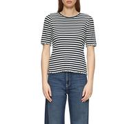 s.Oliver Ribbed T-Shirt with Trim, Navy, 14