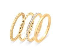 s.Oliver Ring - Elegant Ring Made of Polished Stainless Steel - Gold - Waterproof and Skin-friendly