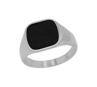 s.Oliver Ring Stainless Steel Epoxy Men's Rings, Black, Comes in Jewelry Gift Box, 2027428