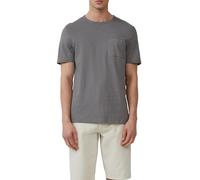 s.Oliver Slub T-Shirt with Chest Pocket and Open Edges, Grey Mixed, XXL