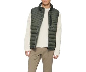 s.Oliver Sporty Quilted Vest with Contrast Details, olive green, M