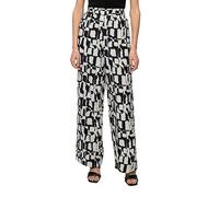 s.Oliver Straight Leg Trousers Black Print