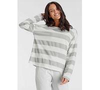 s.Oliver Striped Long Sleeve Pyjama Top Grey Stripe