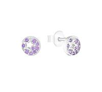 s.Oliver stud earrings 925 Sterling silver girls' children's earrings, with zirconia synth., 0.6 cm, silver, star, comes in jewelry gift box 2036820