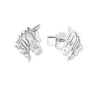 s.Oliver Stud earrings Ear jewelry, with Zirconia synth., 0,9 cm, Silver, Unicorn, Comes in jewelry gift box, 2018519