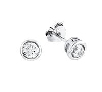 s.Oliver Stud earrings Women Ear jewelry, with Zirconia synth., 6 cm, Silver, Comes in jewelry gift box, 9079094