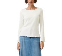 Women's Slim Fit Long Sleeve Soft Cotton Jersey T-Shirt s.Oliver Blanc 44