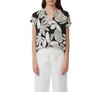 s.Oliver Textured Blouse with Ruffle Detail, Black, 16