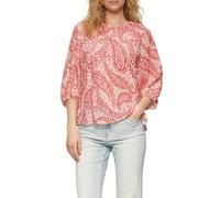 s.Oliver Textured Relaxed Fit Ruffle Raglan Sleeve Blouse, Raspberry, 12