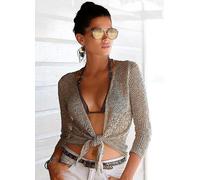 s.Oliver Three-Quarter Sleeve Cardigan Sand