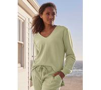 s.Oliver V-Neck Cotton Sweatshirt Pistachio