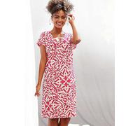 s.Oliver V-Neck Jersey Midi Nightdress White Print