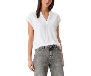 s.Oliver Viscose Shirt in Material Mix, White, M