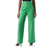 s.Oliver Women's 120.10.202.26.180.2109830 Suri Wide Leg Long Trousers, Green Stretched De, 36W x 32L