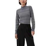 s.Oliver Women's 2121397 Long-Sleeved Shirt with Stand-up Collar, Black, 20