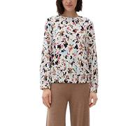 s.Oliver Women's 2124883 Long Sleeve Blouses, Cream|Multi-Coloured 02a0, 10