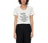 s.Oliver Women's 2132800 Short-Sleeved T, Cream 02d2, 6