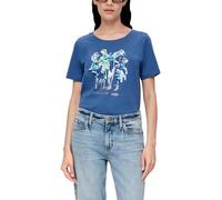 s.Oliver Women's 2136510 Short-sleeved T-shirt, Blue, 6