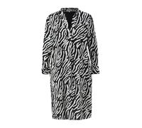 s.Oliver Women's 2138977 Midi Dress with All-Over Print, Black|White 99A4, 6