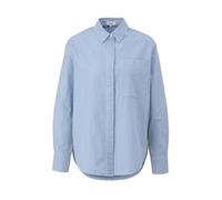s.Oliver Women's 2142353 Long Sleeve Blouse, Blue|White 55g4, 18