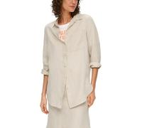 s.Oliver Women's 2146738 Linen Blouse Long Sleeve, Beige, 14